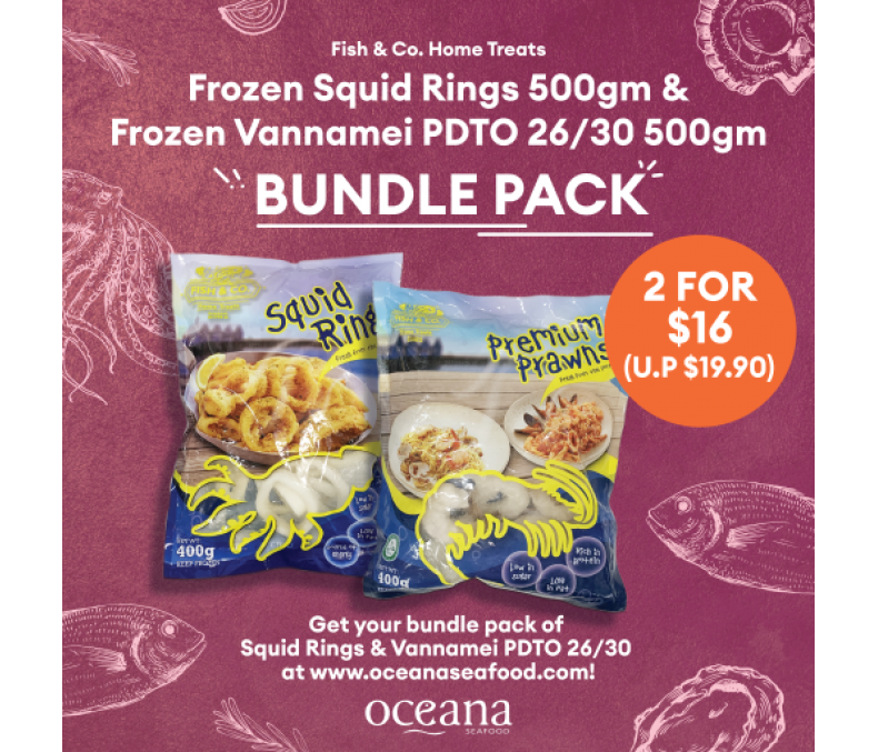 Frozen Fish & Co. Home Treats PDTO & Squid Rings Bundle Pack